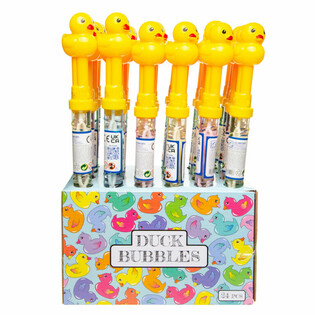 GROTE DUCK / EENDEN BUBBLE STAAF 37 Cm. IN DISPLAY (24st.)