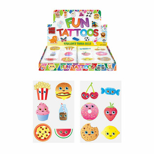 FUN TATTOOS - MODEL: VOEDSEL GEZICHTEN IN DISPLAY (96st.)