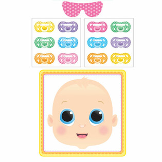 BABY SHOWER SPEL - STICK THE DUMMY GAME. (12st.)