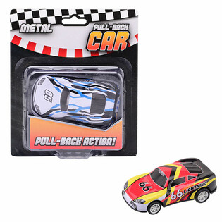 GROTE PULL BACK SPORT AUTO&rsquo;S OP KAART (12st.)