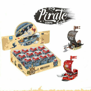 BRICKS BOUWSTENEN - BOUW EEN PIRATENSCHIP IN BOL (12st.)