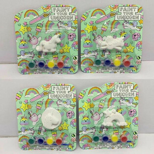 SCHILDER JE EIGEN UNICORN / EENHOORN OP KAART. (12st.)