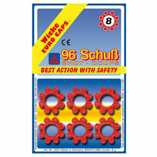 WICKE - 12rol 8-Shots AMORCES - VOOR RING KLAPPERTJES PISTOOL (1 St.)