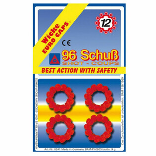 WICKE - 8rol 12-Shots AMORCES - VOOR RING KLAPPERTJES PISTOOL (1 St.)