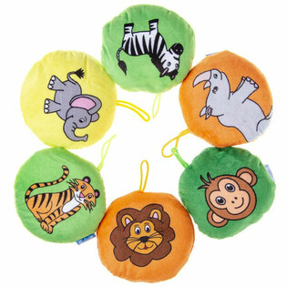 PLUCHE - JUNGLE DIEREN - DIAMETER: 10 CM (48st.)