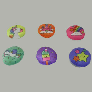 PLUCHE - UNICORN / EENHOORN - DIAMETER: 10 CM (48st.)