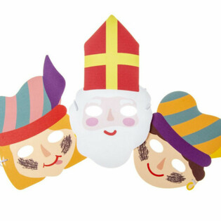SINTERKLAAS - SINT & PIETEN MASKERS VAN FOAM (48st.)