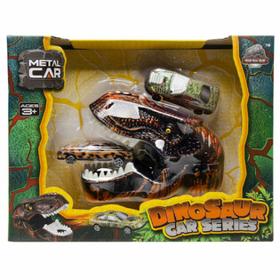 DINOSAURUS AUTO LANCEERDER - MET METALEN AUTO&rsquo;S - IN LUXE GIFTBOX (2st.)