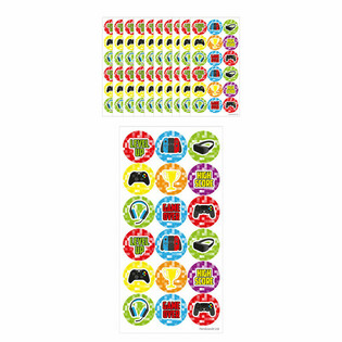 FUN STICKERS - GAMER STICKERS - 18 STICKERS PER VEL (10st.)