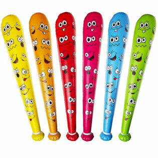GROTE SMILEY OPBLAASBARE KNUPPEL - 85CM LANG - MIX KLEUREN (12st.)