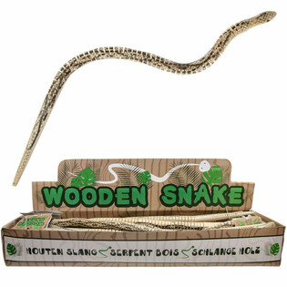 HOUTEN KRONKELENDE SLANG - 50CM LANG - IN DISPLAY (24st.)