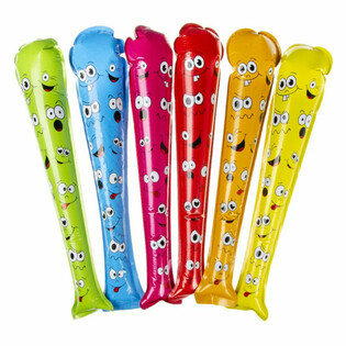 ZELFOPBLAASBARE KNUPPEL - 49x13CM - MODEL: SMILEY - IN DISPLAY (48st.)