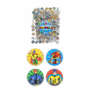 MIX SUPER HERO / SUPERHELDEN - STUITERBALLEN Ø3.3 Cm. (100st.)