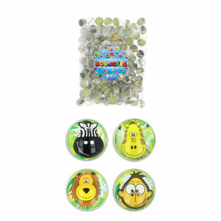 MIX JUNGLE DIEREN - STUITERBALLEN &Oslash;3.3 Cm. (100st.)