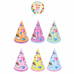 FEESTHOEDJES - MIX UNICORN / EENHOORN (120st.)