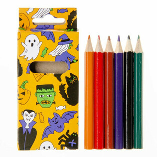 6-DELIGE KLEUR POTLOODJES SET - HALLOWEEN (24st.)