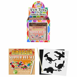 ECO FRIENDLY - MAGISCHE KLEUREN SCRATCH PAPIER - DINOSAURUS IN DISPLAY (108st.)