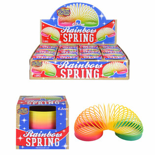 RETRO TOYS - REGENBOOG SPIRAAL &Oslash; 6.5 CM. IN DISPLAY (12st.)