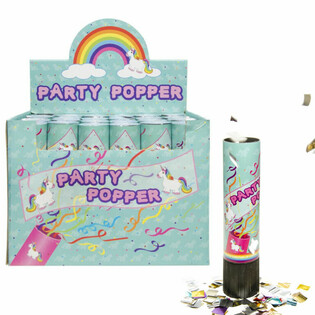 PARTY CONFETTI SHOOTER - UNICORN - IN DISPLAY (48st.)