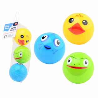 HAPPY WORLD - BABY DIEREN BAD SPEEL BALLEN - Geschikt vanaf 0 Maanden (1st.)