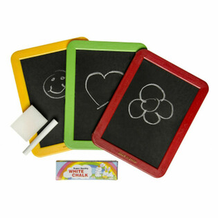 KRIJTBORD MET SPONS EN KRIJTJES - MIX KLEUREN (12st.)