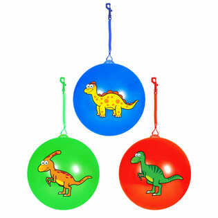 DINOSAURUS BAL MET KOORD / BUNGEEBAL &Oslash;23 Cm (24st.)