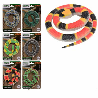 ANIMAL WORLD - SLANG 60CM OP KAART (24st.)