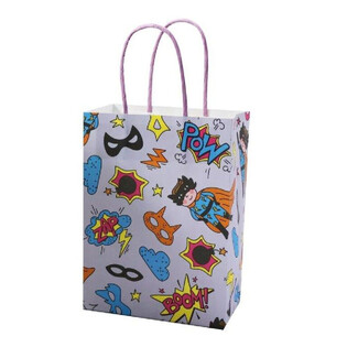 PAPIEREN GIFT TAS - SUPERHERO - Afm. 16x9x22 CM (12st.)