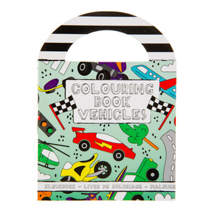 KLEINE - VOERTUIGEN - KLEURBOEKJES MET STICKERS (48st.)