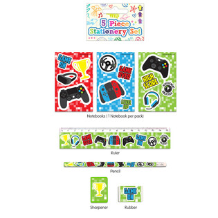 5-DELIGE GAMER SCHRIJFSET (24st.)