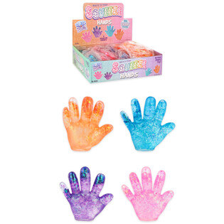 Squeeze Hand - Knijphandje - Mix Kleuren - in Display (12 St.)
