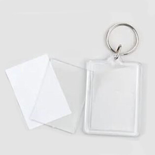 KLEUR JE EIGEN RECHTHOEKIGE SLEUTELHANGER (48st.)