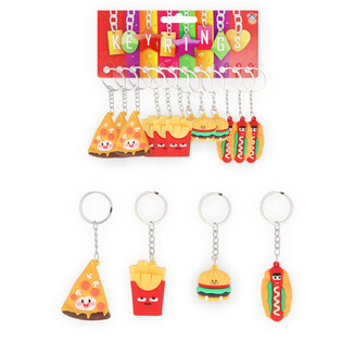 FAST FOOD 3D SLEUTELHANGERS - MIX DESIGN (12st.)