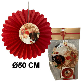 SINTERKLAAS DECORATIE WAAIER &Oslash;50 CM - UITVOUWBAAR (6st.)