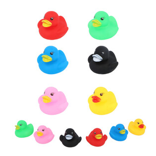 MIX GEKLEURDE GLITTER BADEENDJES - AFM: 6x5x6 CM -GLITTER DUCKS - (12st.)
