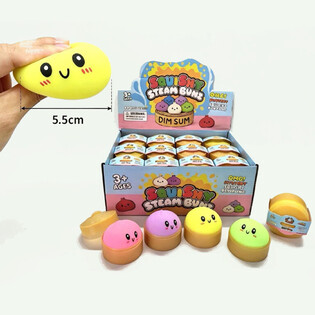 RAGE - Squishy Bun Dumplings KLEIN (Afm. 5.5 x 5.5 x 3 Cm) - Viral 2026 Fidget Toy (24st.)