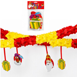 SINTERKLAAS EN PIET SLINGER MET ONDERHANGERS - 4 M (6st.)