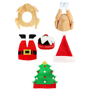 MIX LUXE GRAPPIGE KERSTMUTSEN - XMAS CAPS (6st.)