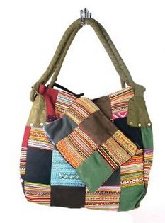 Art.nr: 97731B - B-FAIR TAS PATCHWORK KLEIN GROEN (1st)