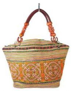 Art.nr: 97738 - B-FAIR TAS BEADS BRUIN/REGENBOOG (1st)