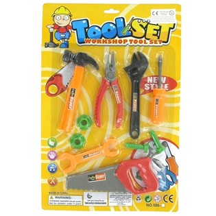 GROTE TOOL SET OP KAART (8st.)