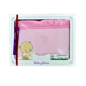 BABY BOW FLEECE DEKEN - ROZE