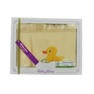 BABY BOW FLEECE DEKEN - GEEL