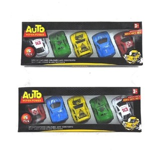 5 MINI PULL BACK AUTO'S IN BOX (3st.)